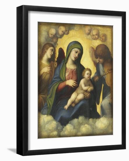 Madonna and Child in Glory-Correggio-Framed Giclee Print