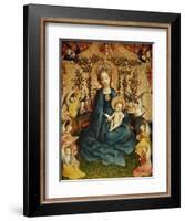 Madonna and Child in the Rose-Garden.-Stephan Lochner-Framed Giclee Print