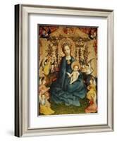 Madonna and Child in the Rose-Garden.-Stephan Lochner-Framed Giclee Print
