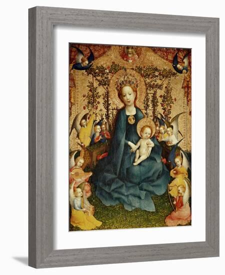 Madonna and Child in the Rose-Garden.-Stephan Lochner-Framed Giclee Print