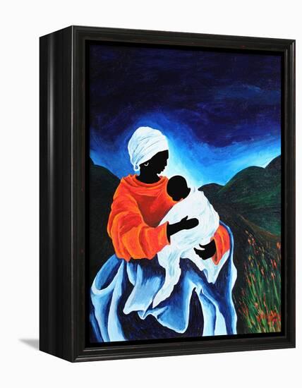 Madonna and child - Lullaby, 2008-Patricia Brintle-Framed Premier Image Canvas