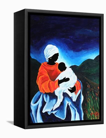 Madonna and child - Lullaby, 2008-Patricia Brintle-Framed Premier Image Canvas