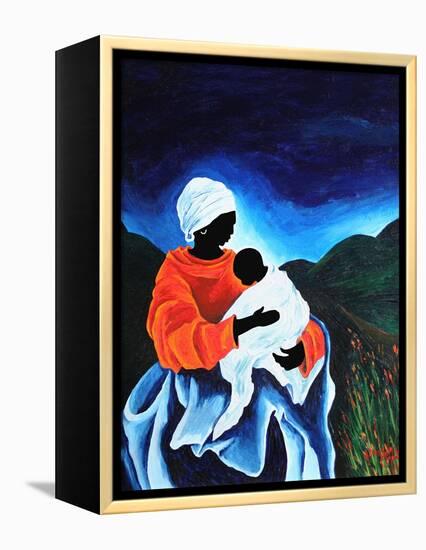 Madonna and child - Lullaby, 2008-Patricia Brintle-Framed Premier Image Canvas