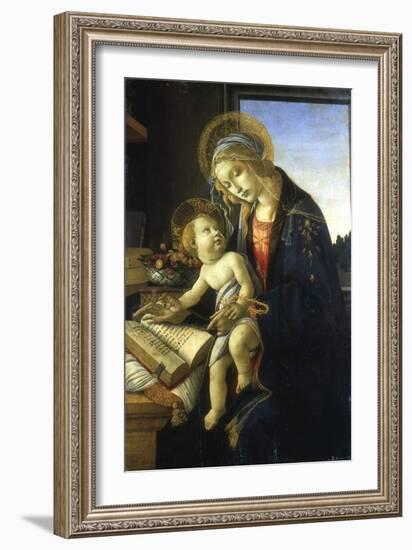 Madonna and Child (Madonna of the Book), 1483-Sandro Botticelli-Framed Giclee Print