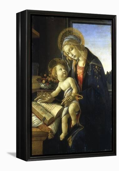 Madonna and Child (Madonna of the Book), 1483-Sandro Botticelli-Framed Premier Image Canvas