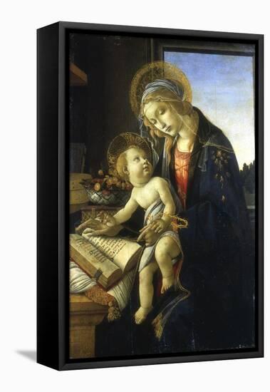 Madonna and Child (Madonna of the Book), 1483-Sandro Botticelli-Framed Premier Image Canvas