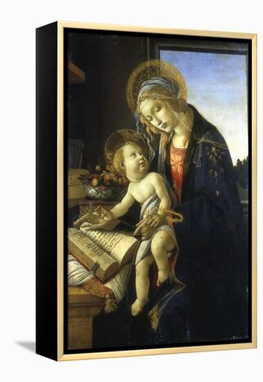 Madonna and Child (Madonna of the Book), 1483-Sandro Botticelli-Framed Premier Image Canvas