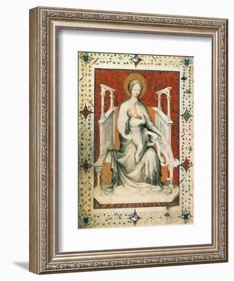 Madonna and Child, Miniature from the Very Rich Hours of the Duke of Berry, France 15th Century-null-Framed Giclee Print