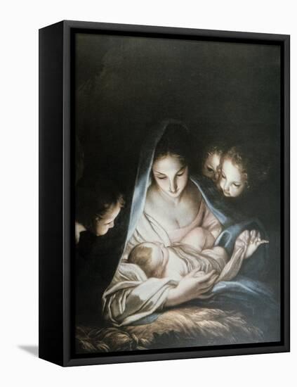 Madonna and Child No.1-Carlo Maratti-Framed Premier Image Canvas