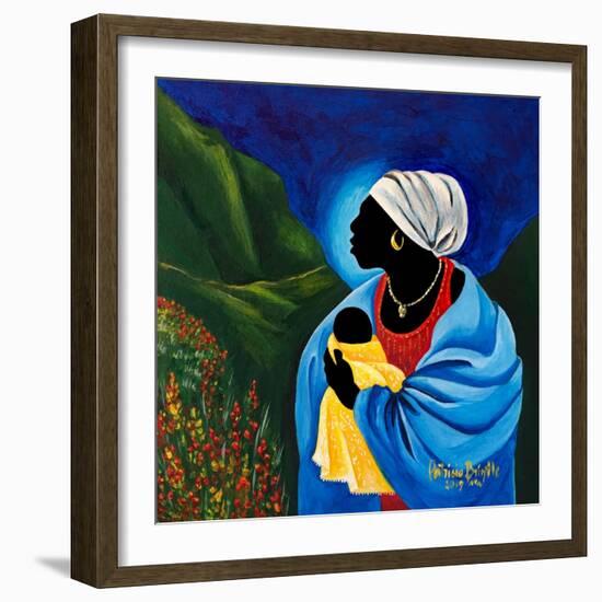 Madonna and Child of the Garden, 2019 (Acrylic on Wood)-Patricia Brintle-Framed Giclee Print