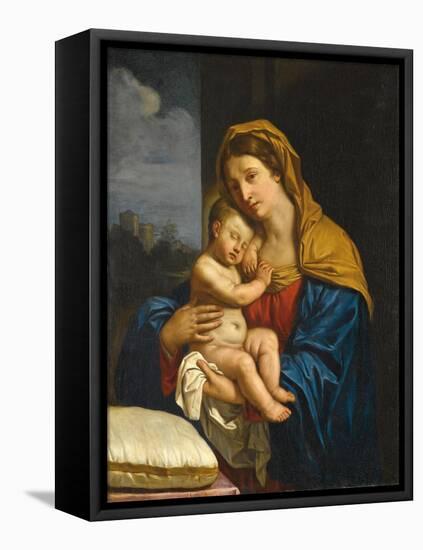 Madonna and Child (Oil on Canvas)-Guercino (1591-1666)-Framed Premier Image Canvas