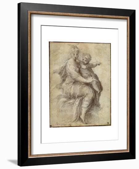 Madonna and Child on the Clouds, C1525-Parmigianino-Framed Giclee Print