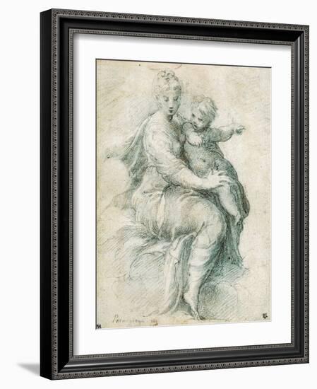 Madonna and Child on the Clouds, C1525-Parmigianino-Framed Giclee Print