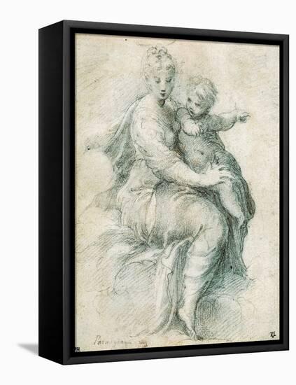 Madonna and Child on the Clouds, C1525-Parmigianino-Framed Premier Image Canvas