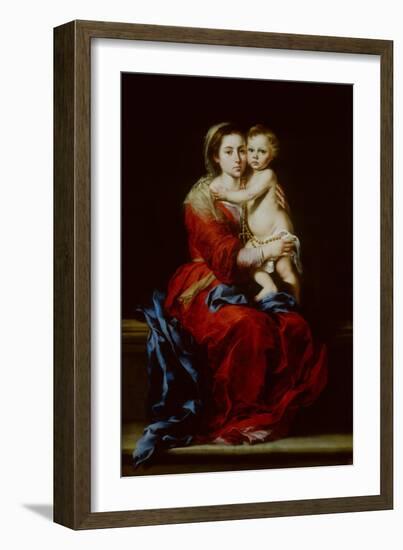 Madonna and Child or Virgin of the Rosary-Bartolome Esteban Murillo-Framed Giclee Print