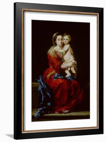 Madonna and Child or Virgin of the Rosary-Bartolome Esteban Murillo-Framed Giclee Print