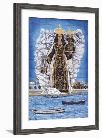 Madonna and Child, Painted Pottery-null-Framed Giclee Print