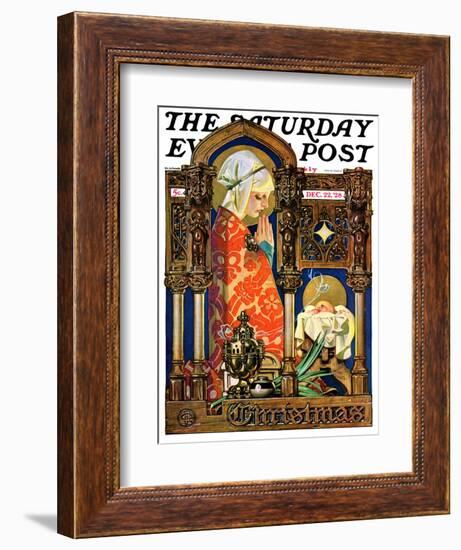 "Madonna and Child," Saturday Evening Post Cover, December 22, 1928-Joseph Christian Leyendecker-Framed Giclee Print