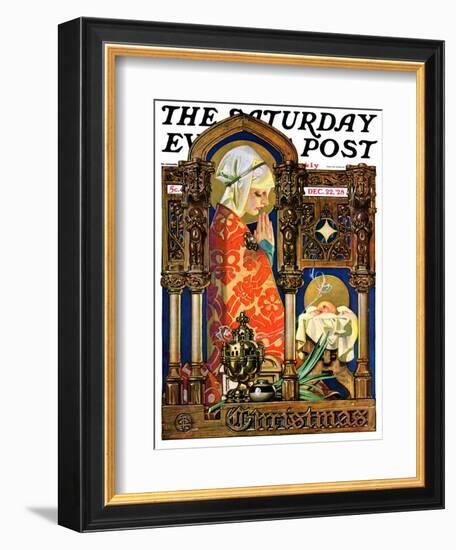 "Madonna and Child," Saturday Evening Post Cover, December 22, 1928-Joseph Christian Leyendecker-Framed Giclee Print