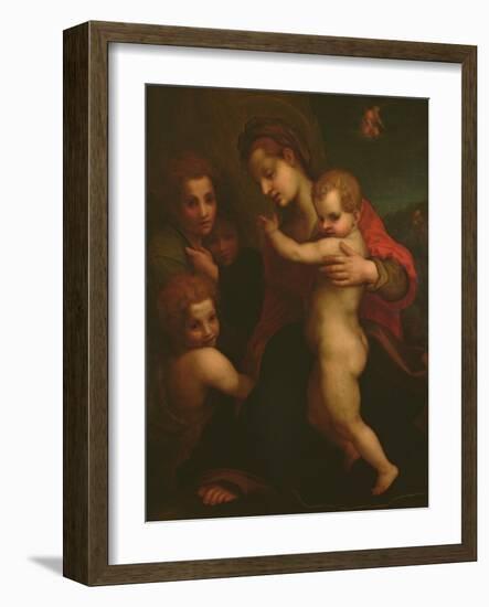 Madonna and Child, St. John and Two Angels-Andrea del Sarto-Framed Giclee Print