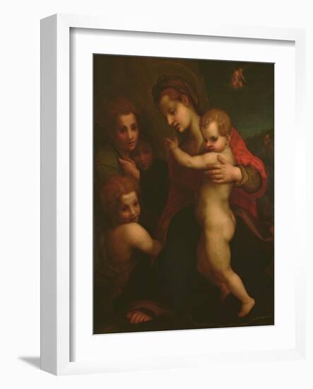 Madonna and Child, St. John and Two Angels-Andrea del Sarto-Framed Giclee Print