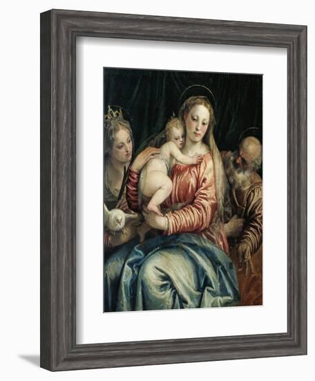 Madonna and Child, St Peter and St Agnes, 1555-1560-Paolo Caliari-Framed Giclee Print