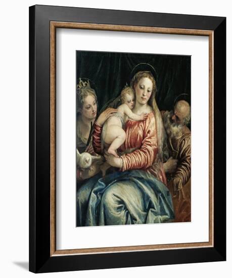 Madonna and Child, St Peter and St Agnes, 1555-1560-Paolo Caliari-Framed Giclee Print