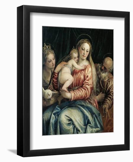 Madonna and Child, St Peter and St Agnes, 1555-1560-Paolo Caliari-Framed Giclee Print