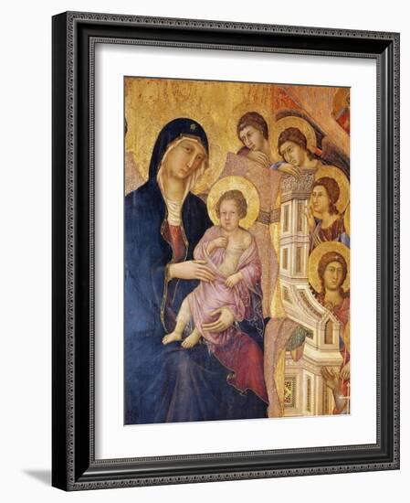 Madonna and Child Surrounded by Angels-Duccio Di buoninsegna-Framed Giclee Print