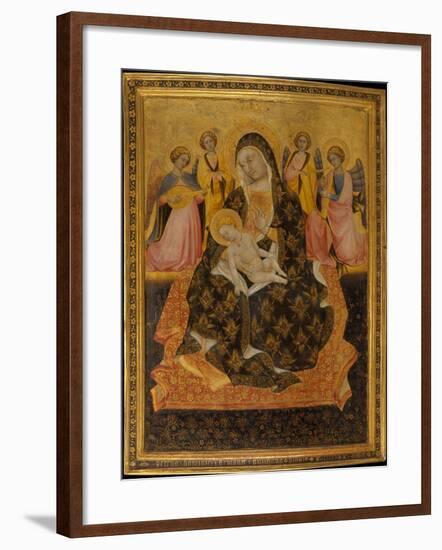 Madonna and Child with Angels, 1420-Pietro di Domenico da Montepulciano-Framed Giclee Print