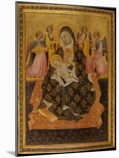 Madonna and Child with Angels, 1420-Pietro di Domenico da Montepulciano-Mounted Giclee Print