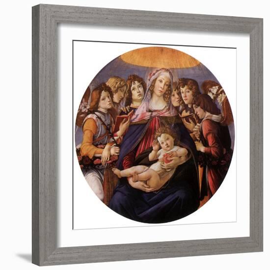 Madonna and Child with Angels, 1487-Sandro Botticelli-Framed Giclee Print