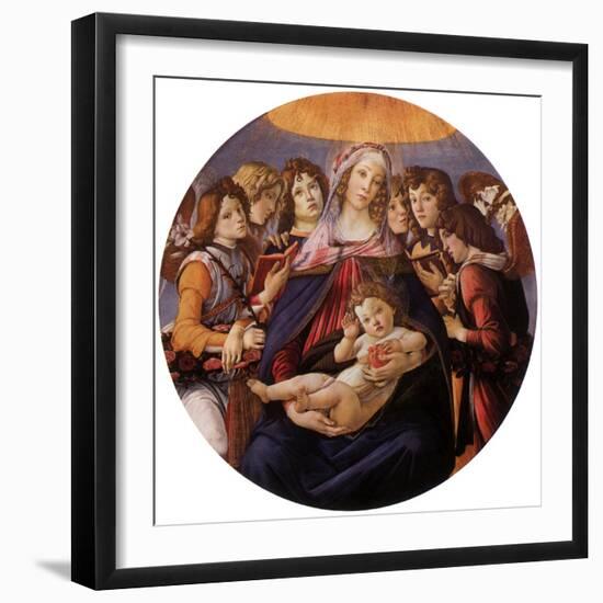 Madonna and Child with Angels, 1487-Sandro Botticelli-Framed Giclee Print