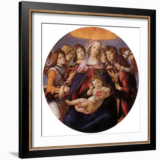 Madonna and Child with Angels, 1487-Sandro Botticelli-Framed Giclee Print