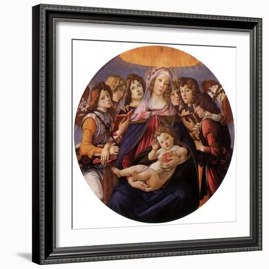 Madonna and Child with Angels, 1487-Sandro Botticelli-Framed Giclee Print