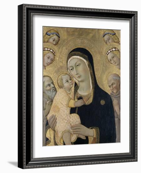 Madonna and Child with Angels and Saints, C.1450-Sano di Pietro-Framed Giclee Print