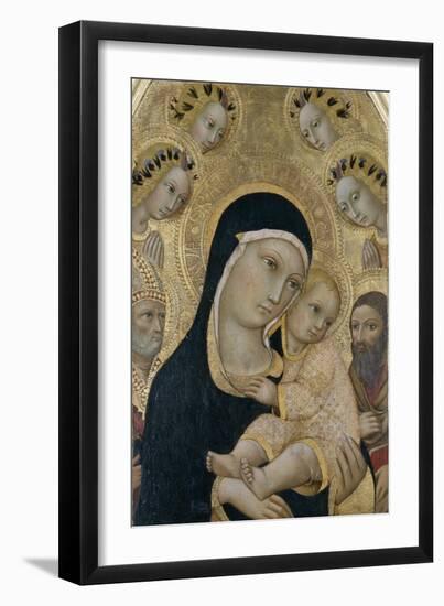 Madonna and Child with Angels and Saints, C.1450-Sano di Pietro-Framed Giclee Print