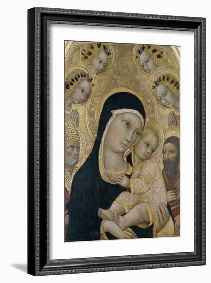 Madonna and Child with Angels and Saints, C.1450-Sano di Pietro-Framed Giclee Print