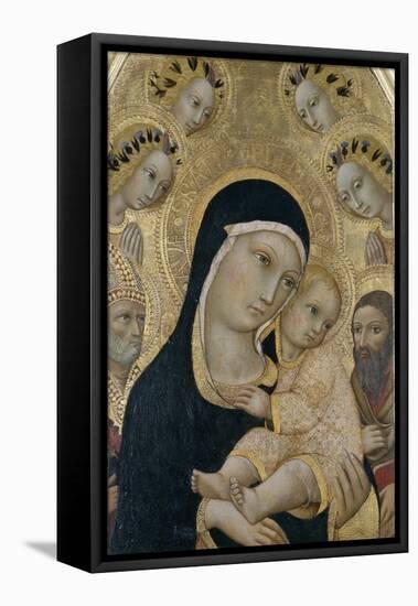 Madonna and Child with Angels and Saints, C.1450-Sano di Pietro-Framed Premier Image Canvas