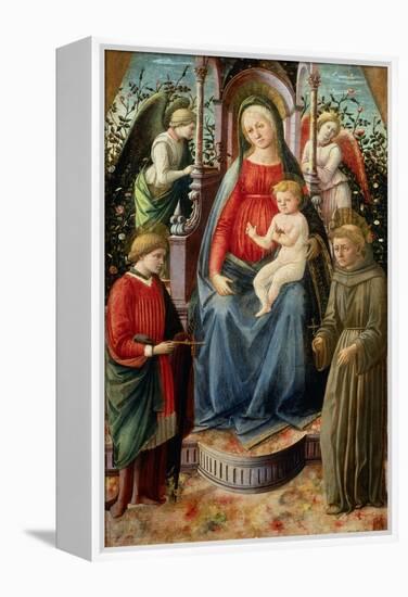 Madonna and Child with Angels and Saints-Francesco Di Stefano Pesellino-Framed Premier Image Canvas