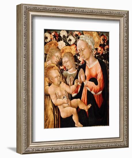 Madonna and Child with Angels, C.1475-Giovanni di Paolo-Framed Giclee Print