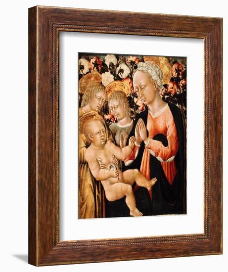 Madonna and Child with Angels, C.1475-Giovanni di Paolo-Framed Giclee Print