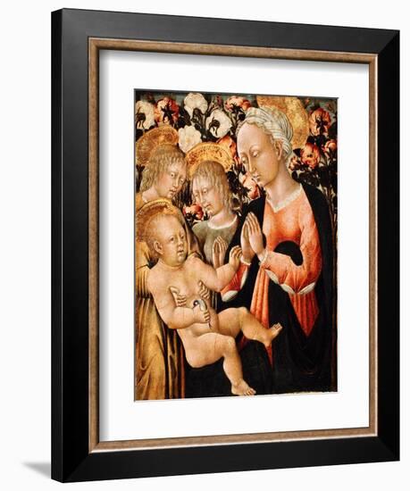 Madonna and Child with Angels, C.1475-Giovanni di Paolo-Framed Giclee Print