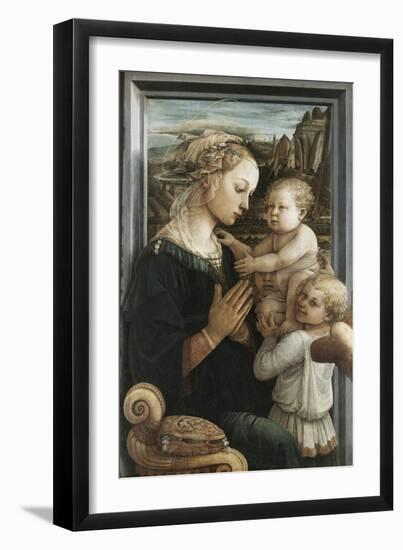 Madonna and Child with Angels-Filippo Lippi-Framed Giclee Print