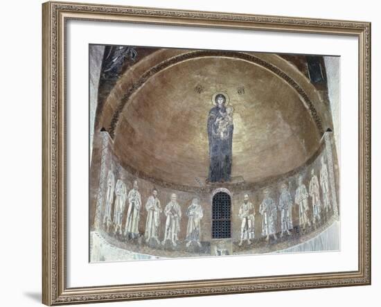 Madonna and Child with Apostles, 12th-13th Century-null-Framed Giclee Print