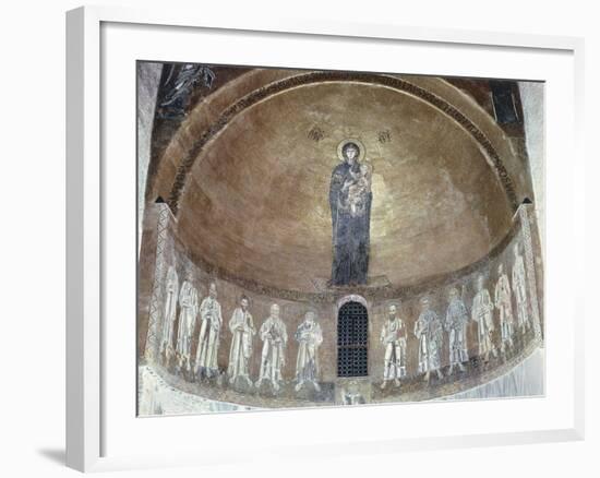 Madonna and Child with Apostles, 12th-13th Century-null-Framed Giclee Print