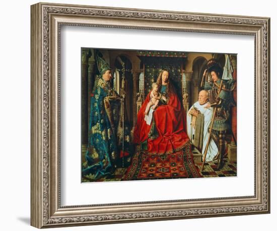 Madonna and Child with Canon Joris Van Der Paele, 1436-Jan van Eyck-Framed Giclee Print