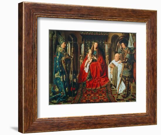 Madonna and Child with Canon Joris Van Der Paele, 1436-Jan van Eyck-Framed Giclee Print