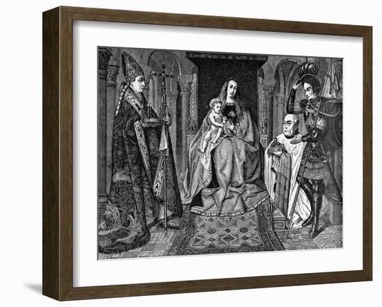 Madonna and Child with Canon Joris Van Der Paele, 1436-Jan van Eyck-Framed Giclee Print