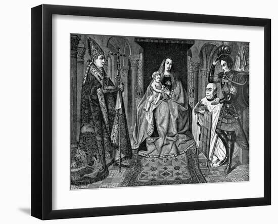 Madonna and Child with Canon Joris Van Der Paele, 1436-Jan van Eyck-Framed Giclee Print